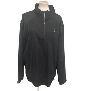 PGA Tour Mens XXL PolyNylon Quarter Zip Long Sleeve Pullover Jacket w Pockets